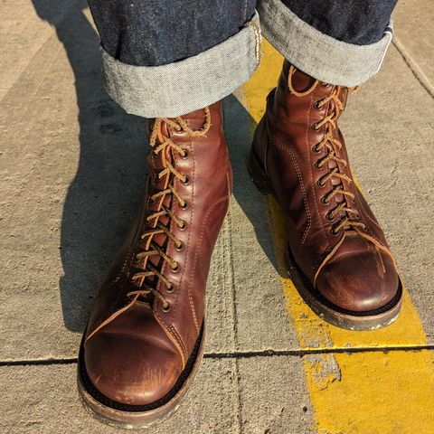 Eastman Leather Raider Boots in Walnut Horsehide