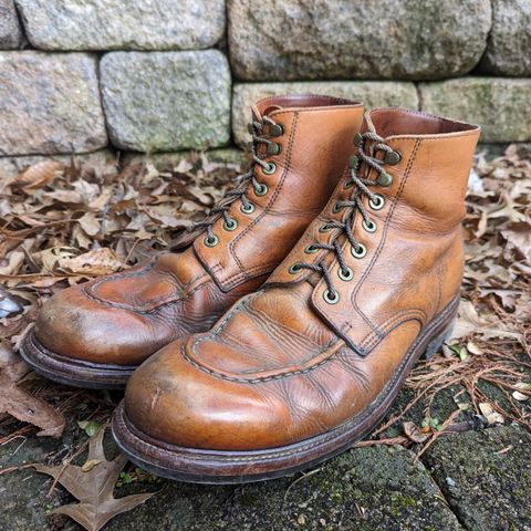 View photo of Grant Stone Brass Boot in Horween Tan Essex