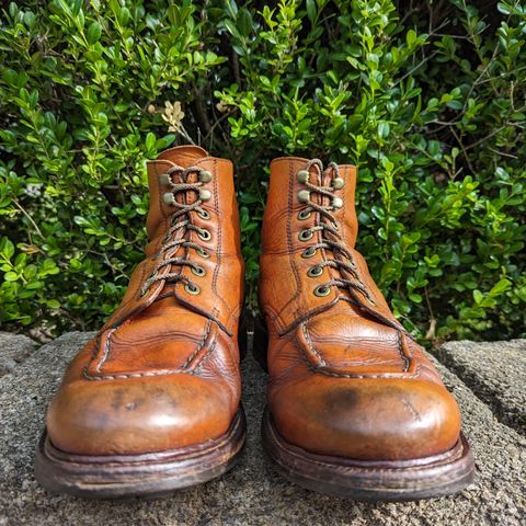 View photo of Grant Stone Brass Boot in Horween Tan Essex