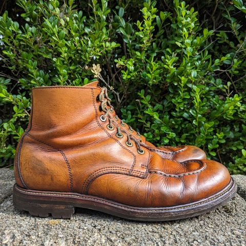 View photo of Grant Stone Brass Boot in Horween Tan Essex