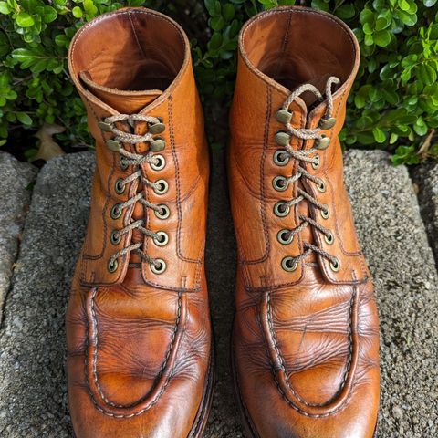 View photo of Grant Stone Brass Boot in Horween Tan Essex