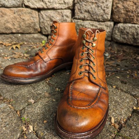 View photo of Grant Stone Brass Boot in Horween Tan Essex