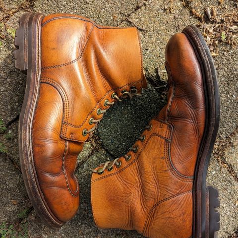 View photo of Grant Stone Brass Boot in Horween Tan Essex