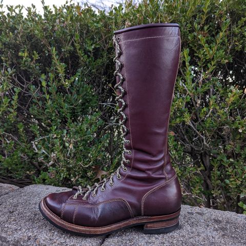 Willie's Handmade Boots Unlisted Model in S.B. Foot Black Cherry Excalibur