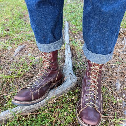 Willie's Handmade Boots Unlisted Model in S.B. Foot Black Cherry Excalibur