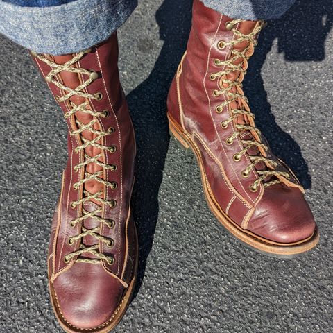 Willie's Handmade Boots Unlisted Model in S.B. Foot Black Cherry Excalibur