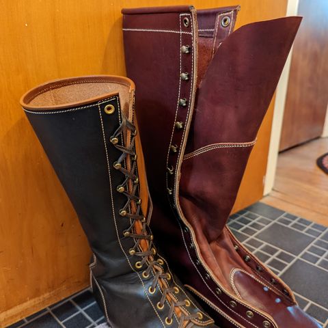 Willie's Handmade Boots Unlisted Model in S.B. Foot Black Cherry Excalibur