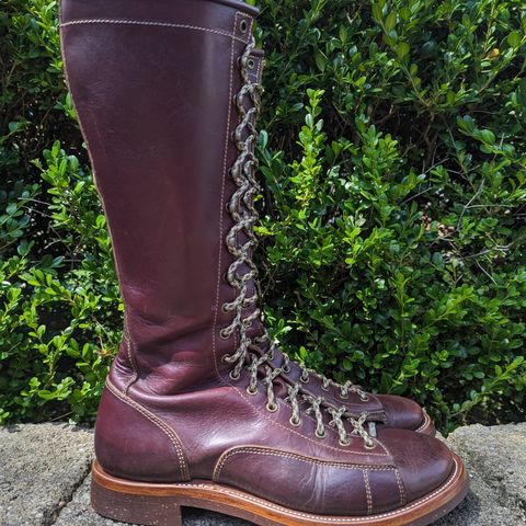 Willie's Handmade Boots Unlisted Model in S.B. Foot Black Cherry Excalibur