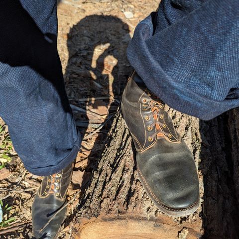 Clinch Hi-Liner in Wickett & Craig Black-Overdyed Latigo