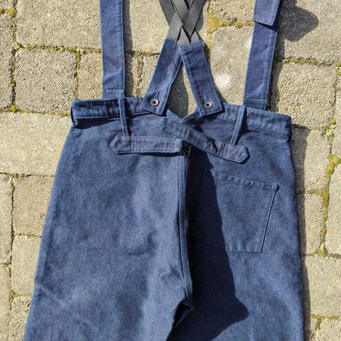 View photo of Black Sign Sashiko Miner Trousers in Unknown Material