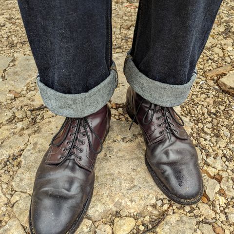 Alden Plain Toe Boot in Horween Color 8 Shell Cordovan