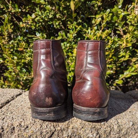 Alden Plain Toe Boot in Horween Color 8 Shell Cordovan