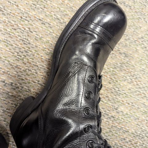 View photo of Endicott Johnson US Army Combat Boots (1961) in Black Leather