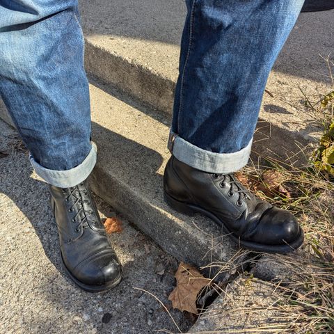 View photo of Endicott Johnson US Army Combat Boots (1961) in Black Leather