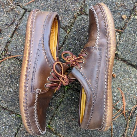 View photo of Quoddy Blucher in Horween Olive Chromexcel