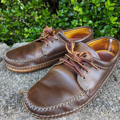 View photo of Quoddy Blucher in Horween Olive Chromexcel