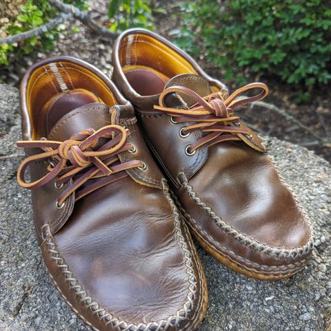 View photo of Quoddy Blucher in Horween Olive Chromexcel