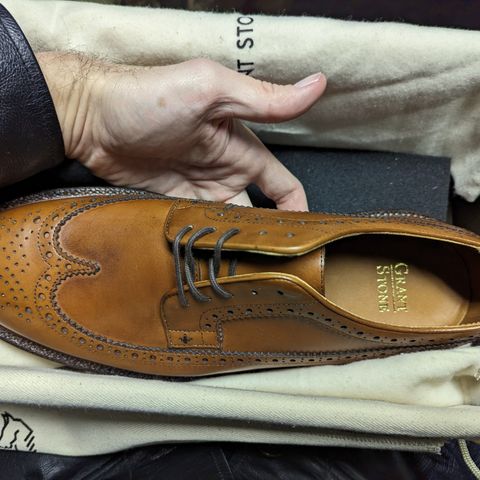 Grant Stone Longwing in D'Annonay British Tan Calf