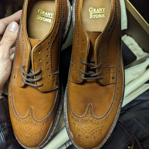 Grant Stone Longwing in D'Annonay British Tan Calf