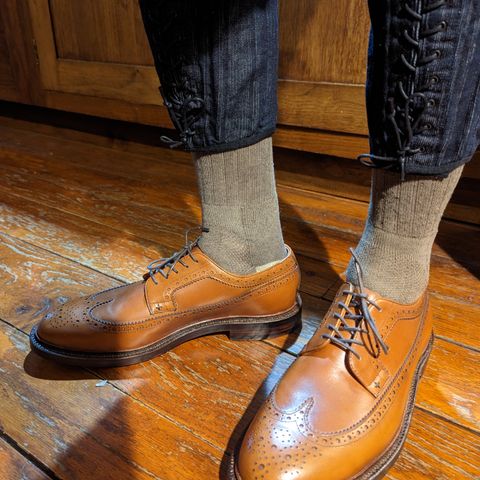 Grant Stone Longwing in D'Annonay British Tan Calf