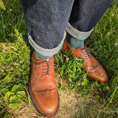 Grant Stone Longwing in D'Annonay British Tan Calf