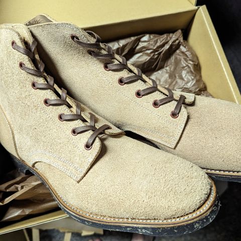 Clinch Yeager Boots in Wickett & Craig Natural Latigo Roughout