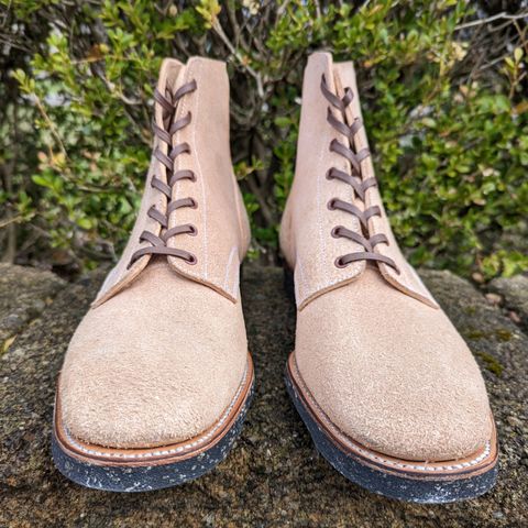 Clinch Yeager Boots in Wickett & Craig Natural Latigo Roughout