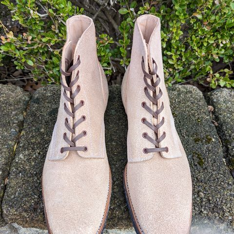 Clinch Yeager Boots in Wickett & Craig Natural Latigo Roughout