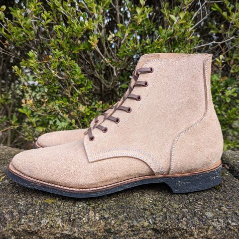 Clinch Yeager Boots in Wickett & Craig Natural Latigo Roughout