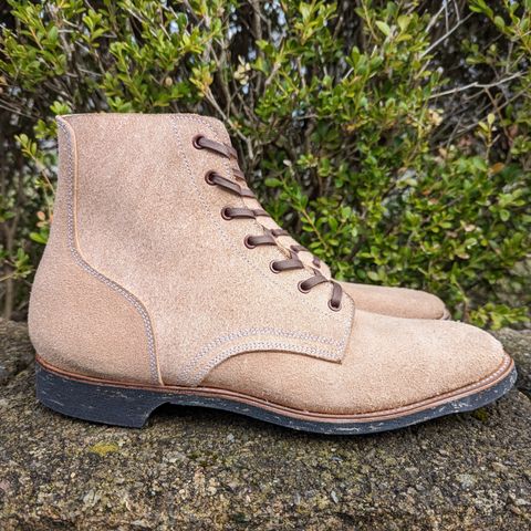 Clinch Yeager Boots in Wickett & Craig Natural Latigo Roughout