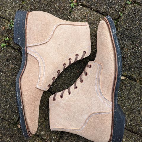 Clinch Yeager Boots in Wickett & Craig Natural Latigo Roughout
