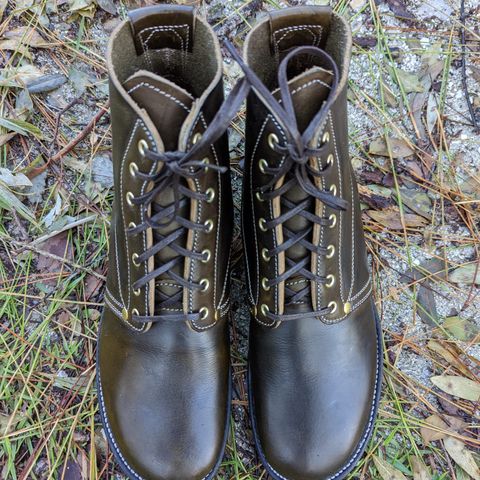 Unsung U 22-1 Slog Boot in Wickett & Craig Olive H Latigo
