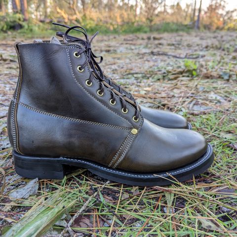 Unsung U 22-1 Slog Boot in Wickett & Craig Olive H Latigo