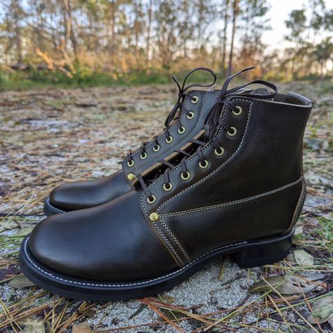 Unsung U 22-1 Slog Boot in Wickett & Craig Olive H Latigo