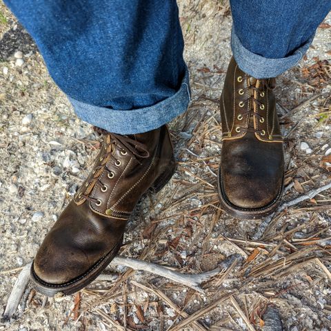Unsung U 22-1 Slog Boot in Wickett & Craig Olive H Latigo