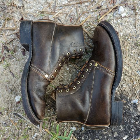 Unsung U 22-1 Slog Boot in Wickett & Craig Olive H Latigo