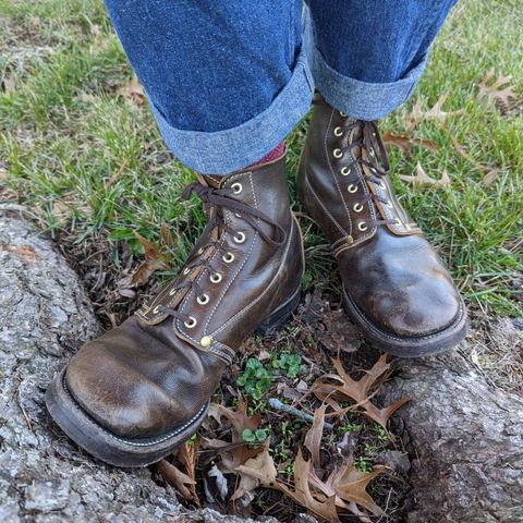 Unsung U 22-1 Slog Boot in Wickett & Craig Olive H Latigo