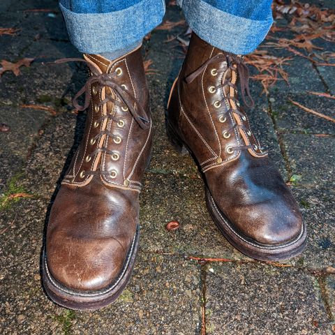 Unsung U 22-1 Slog Boot in Wickett & Craig Olive H Latigo