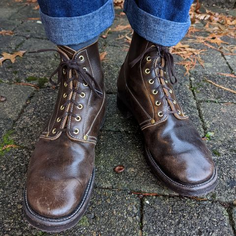 Unsung U 22-1 Slog Boot in Wickett & Craig Olive H Latigo