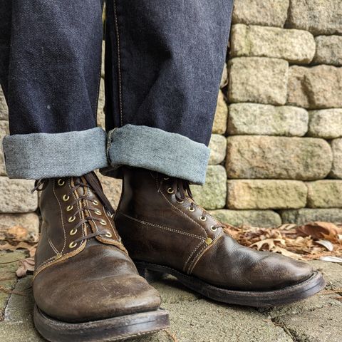 Unsung U 22-1 Slog Boot in Wickett & Craig Olive H Latigo