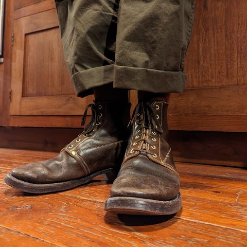 Unsung U 22-1 Slog Boot in Wickett & Craig Olive H Latigo