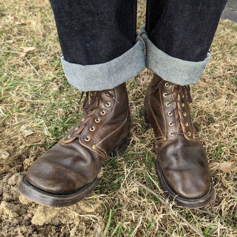 Unsung U 22-1 Slog Boot in Wickett & Craig Olive H Latigo