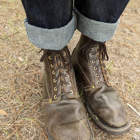 Unsung U 22-1 Slog Boot in Wickett & Craig Olive H Latigo