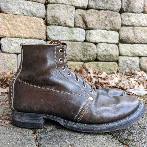 Unsung U 22-1 Slog Boot in Wickett & Craig Olive H Latigo