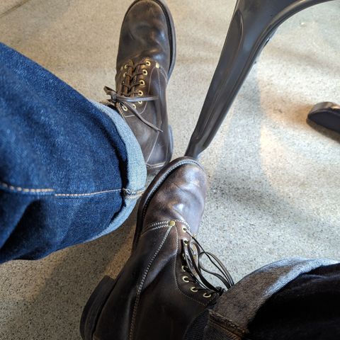 Unsung U 22-1 Slog Boot in Wickett & Craig Olive H Latigo