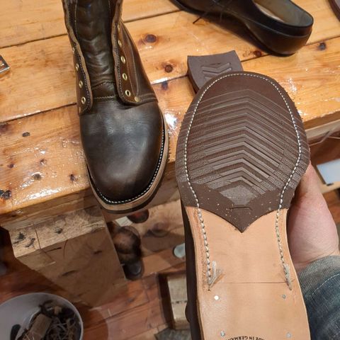 Unsung U 22-1 Slog Boot in Wickett & Craig Olive H Latigo