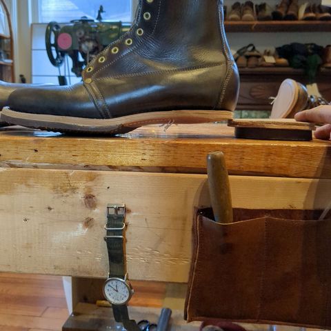 Unsung U 22-1 Slog Boot in Wickett & Craig Olive H Latigo
