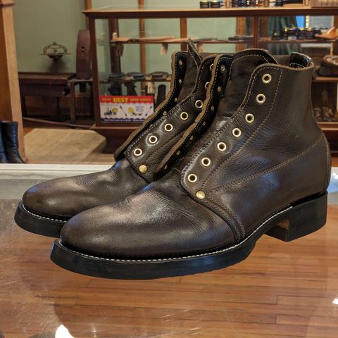 Unsung U 22-1 Slog Boot in Wickett & Craig Olive H Latigo