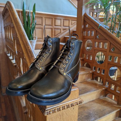 Unsung U 22-1 Slog Boot in Wickett & Craig Olive H Latigo