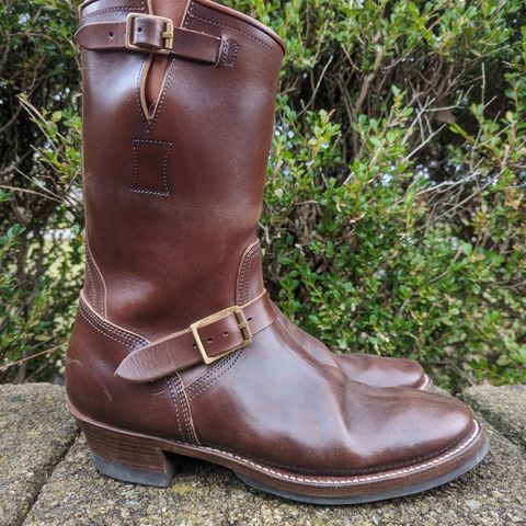 Clinch Engineer Boots 11-Inch Height in Brown-Overdyed Horsebutt